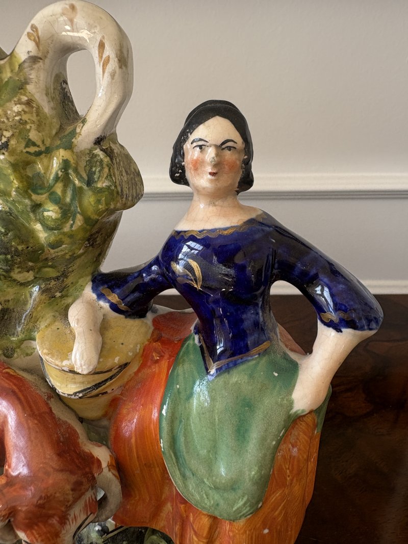 Antique Victorian Staffordshire Flatback Figure